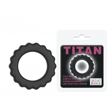 Эрекционное кольцо "TITAN", черное, 4.2 см
